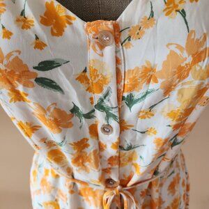 3/$15 🛍 Orange Floral Summer Dress | Sienna Sky | Medium